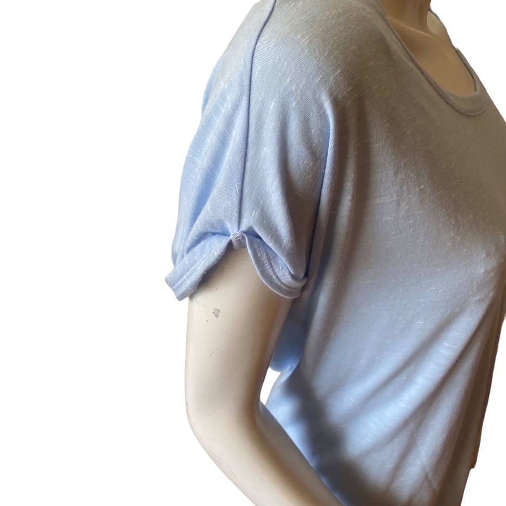 The North Face blue chambray homestead short sleeve tee T shirt M NEW - Picture 4 of 8